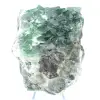 Kubische fluoritkristalle auf gangart - 0