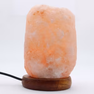 Rosafarbener Salz-USB-Lampenblock