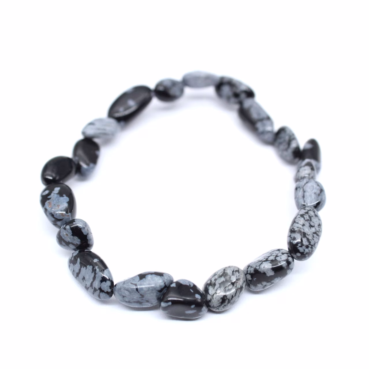 Schnee-Obsidian-Armband