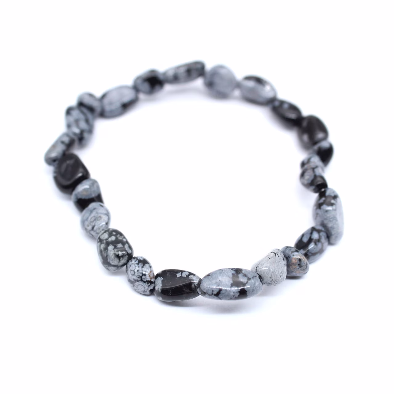 Schnee-Obsidian-Armband