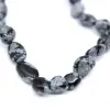 Schnee-Obsidian-Armband - 1