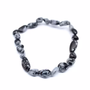 Schnee-Obsidian-Armband