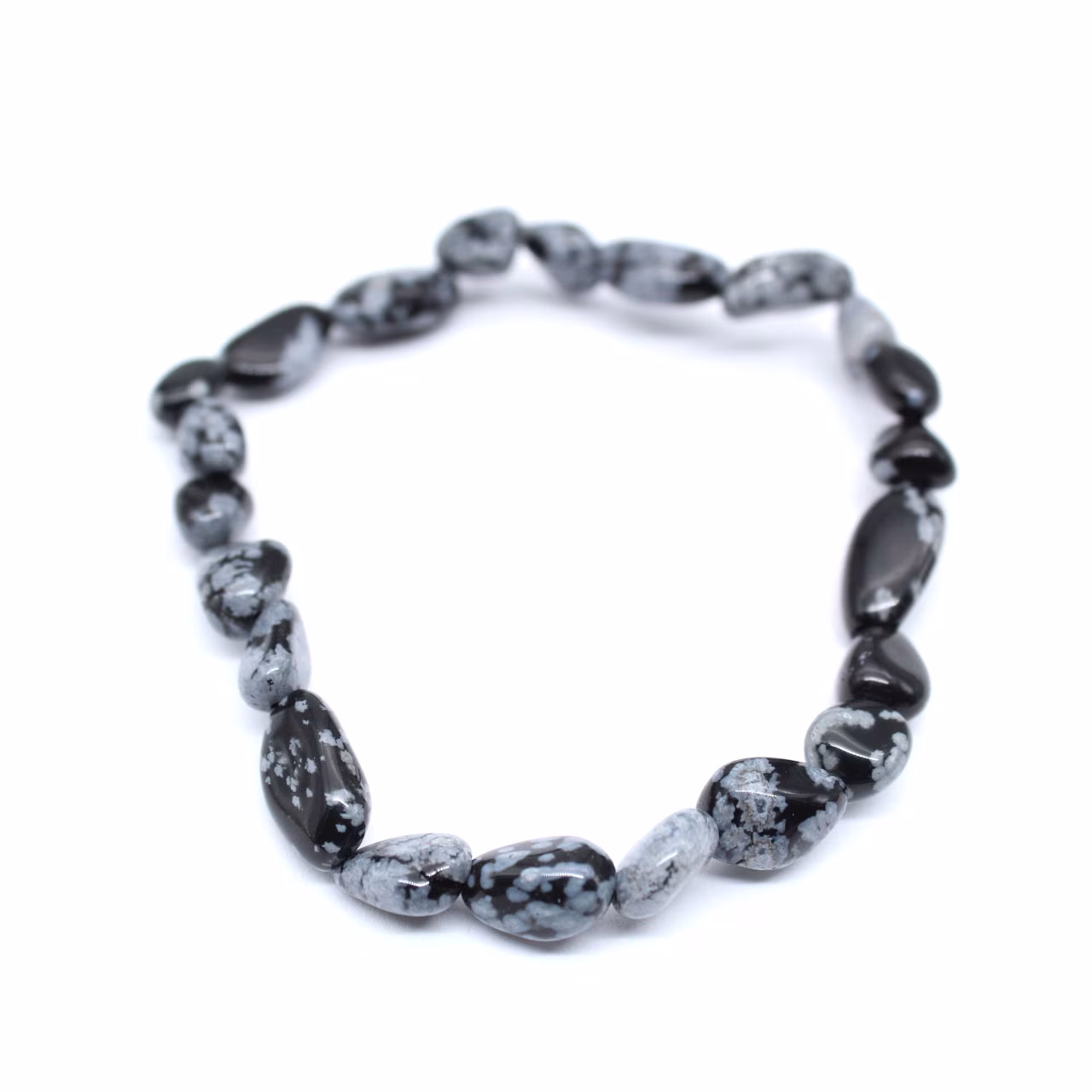 Schnee-Obsidian-Armband