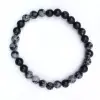 Schnee-Obsidian-Armband - 0