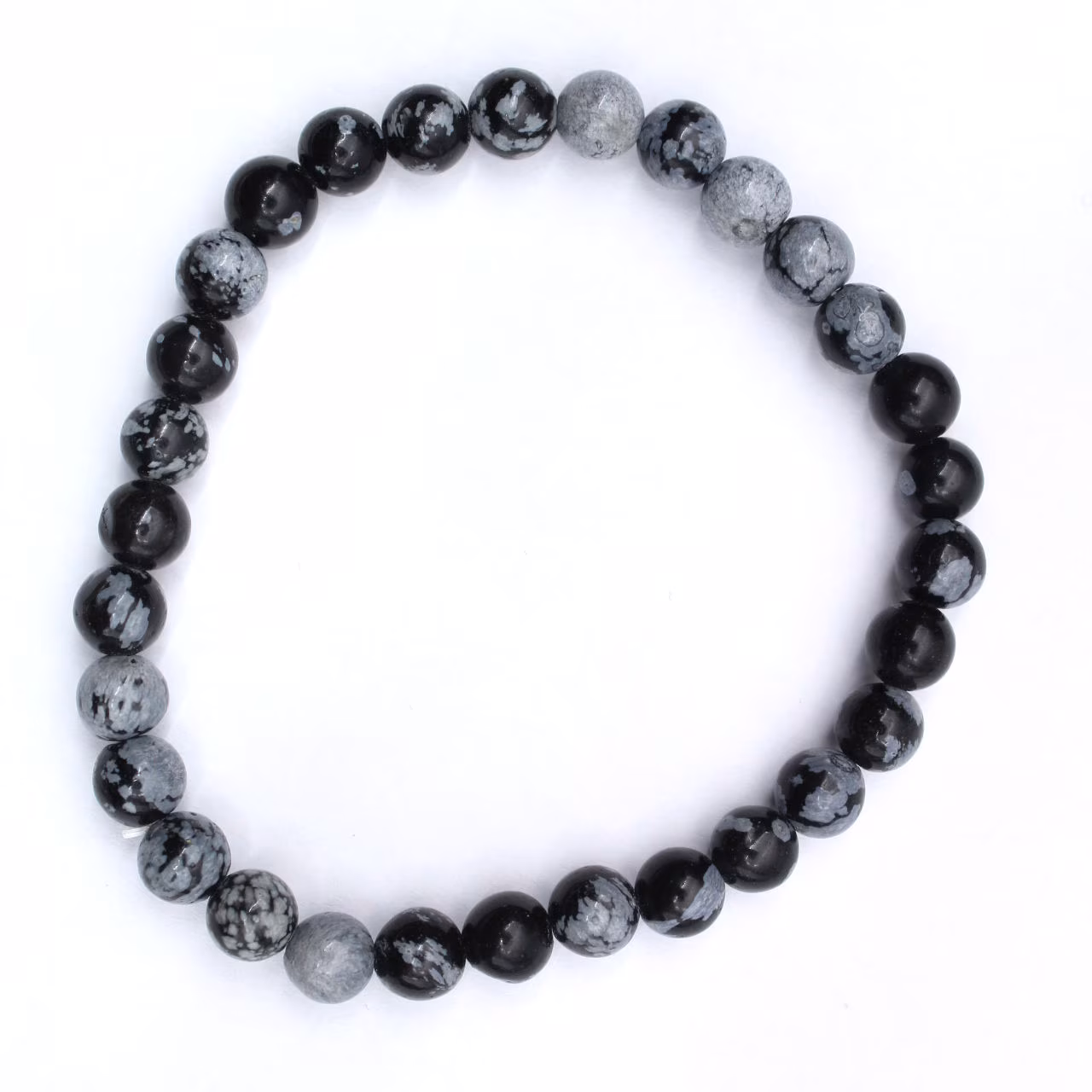 Schnee-Obsidian-Armband