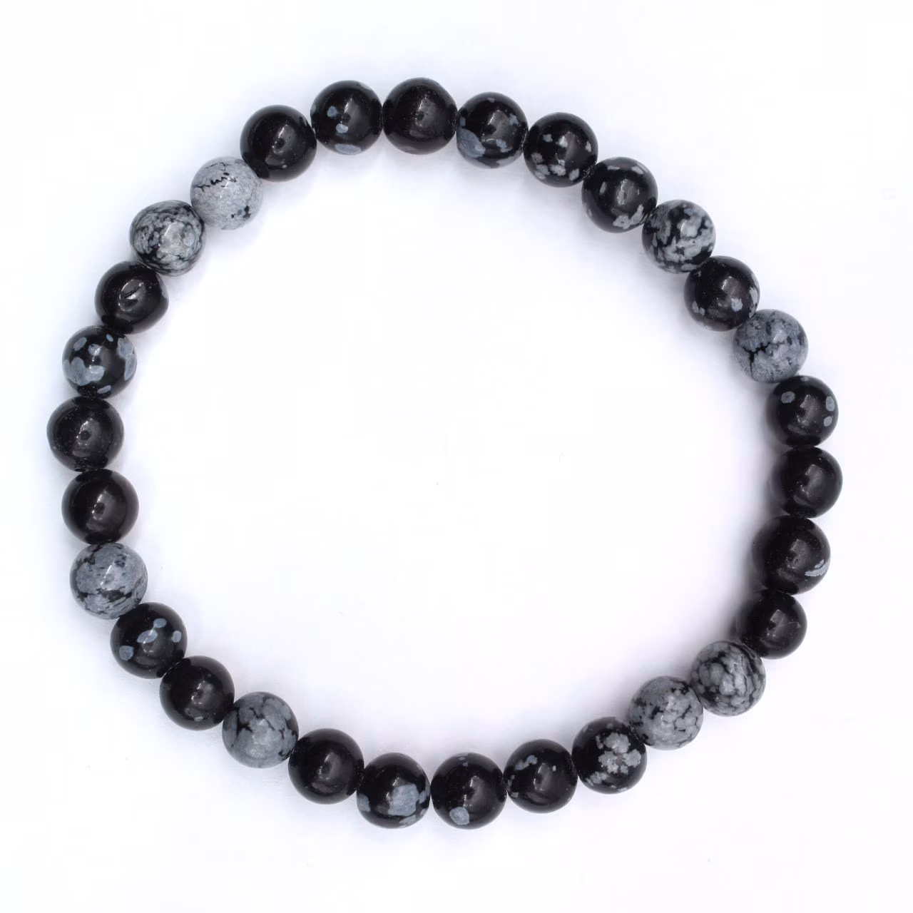Schnee-Obsidian-Armband