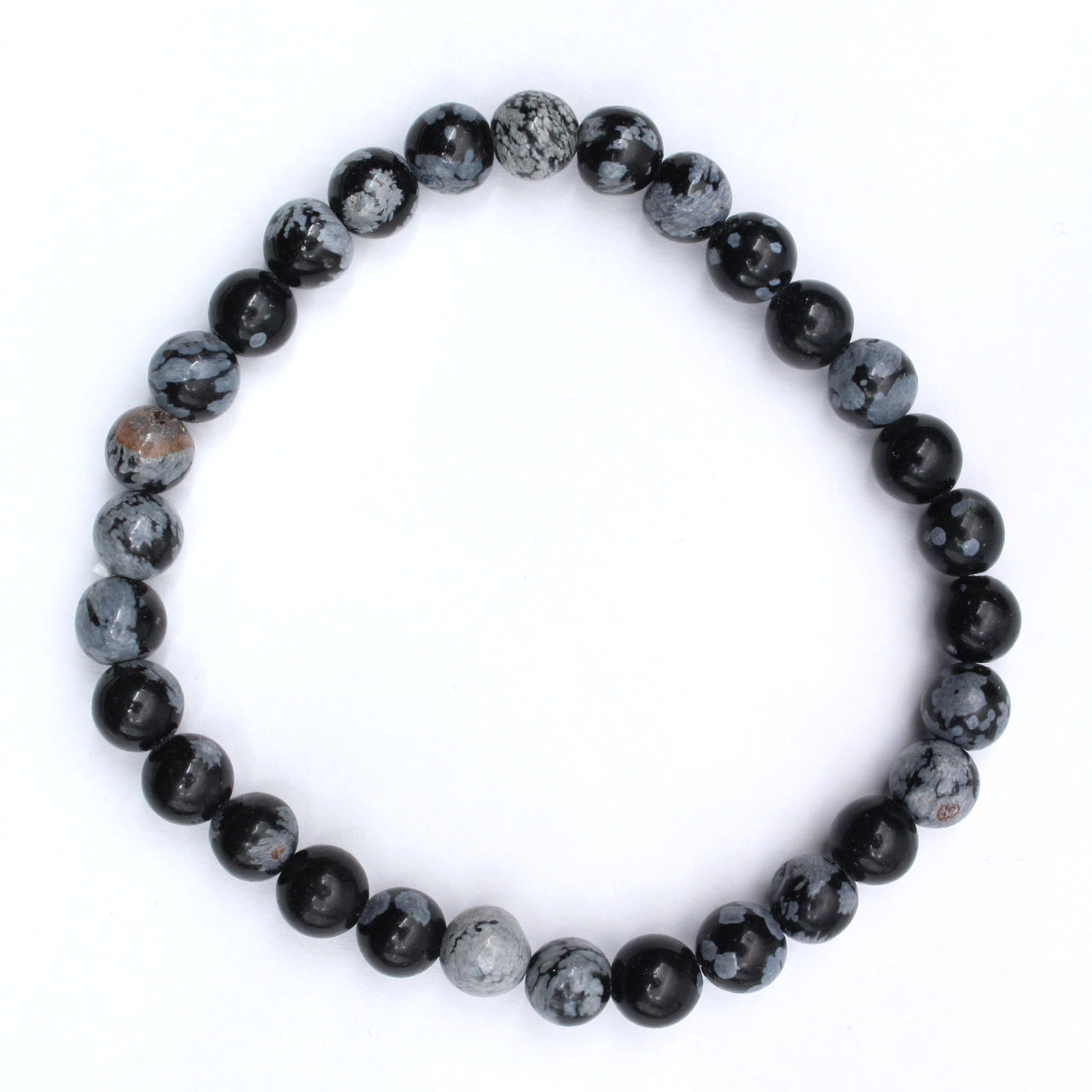 Schnee-Obsidian-Armband