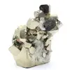 Große Pyritwürfel mit Quarzkristallen - 2