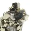 Große Pyritwürfel mit Quarzkristallen - 6
