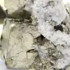 Pyrit auf Ganggestein mit Calcit und Quarz - 7