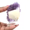 Amethystdruse mit Calcit - 0