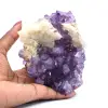 Amethystdruse mit Calcit - 0
