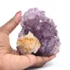 Amethystdruse und Calcit - 0