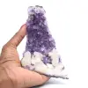 Amethystdruse mit Calcit - 0