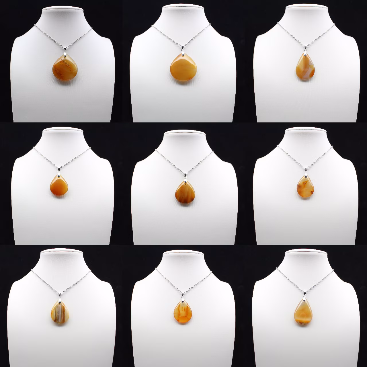 Karneol-Tropfenanhänger