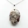 Ovaler Anhänger mit rosa Turmalin-Einschluss - 2