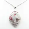 Blattanhänger mit rosa Turmalin-Einschluss - 2