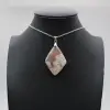 Blumenachat-Diamant-Anhänger - 0