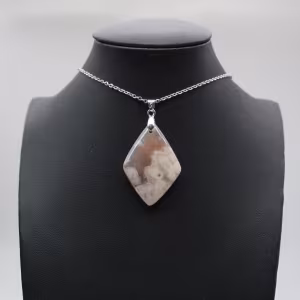 Blumenachat-Diamant-Anhänger