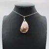 Blumen-Achat-Tropfenanhänger - 0