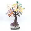 Mineralienbaum mit Amethystsockel und Blättern aus verschiedenen Mineralien - 7