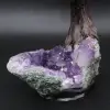 Mineralienbaum mit Amethystbasis und Rosenquarzblättern - 10