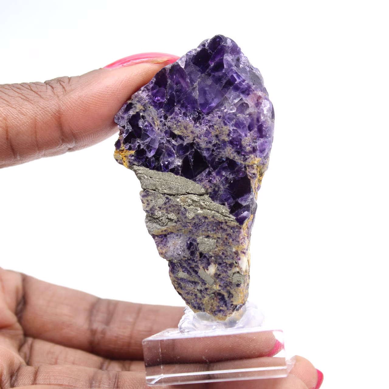 Natürlicher Fluorit-Pyrit-Stein einzigartiges Mineral