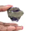 Fluorit-Pyrit-Scheibe für Mineralien-Sammlung - 0