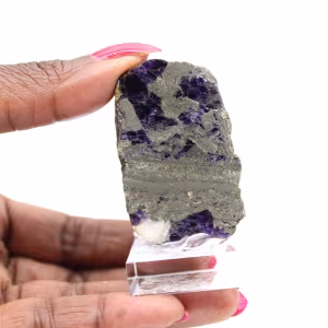Natürlicher Fluorit-Pyrit-Stein einzigartiges Mineral