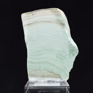 Polierte grüne Aragonit-Scheibe hochwertiges Rohmineral