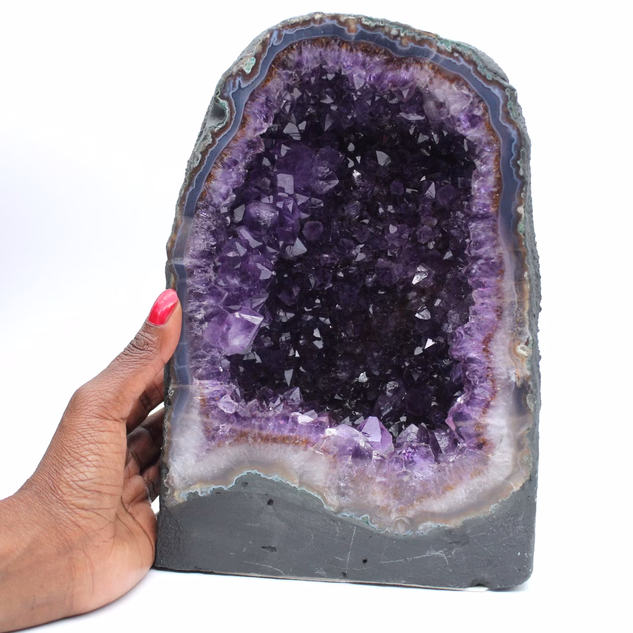 Große brasilianische Amethystgeode zur Innenraumdekoration und Sammlung