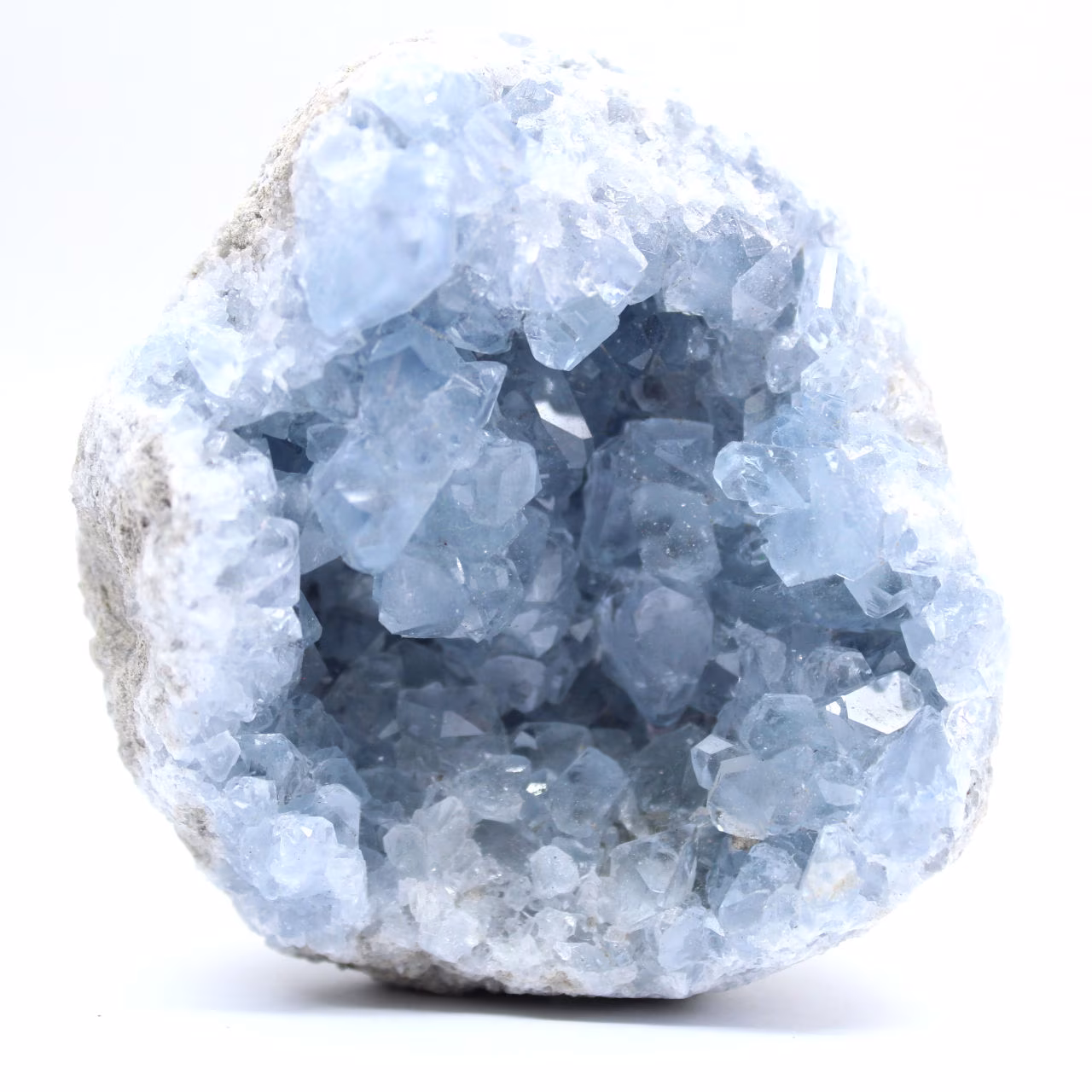 Dekorative blaue Coelestin-Geode aus Madagaskar