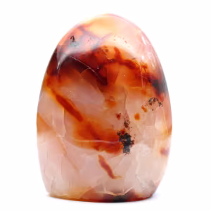 Poliertes Karneol-Ornament, mittelgroß – Naturstein aus Madagaskar zur Dekoration