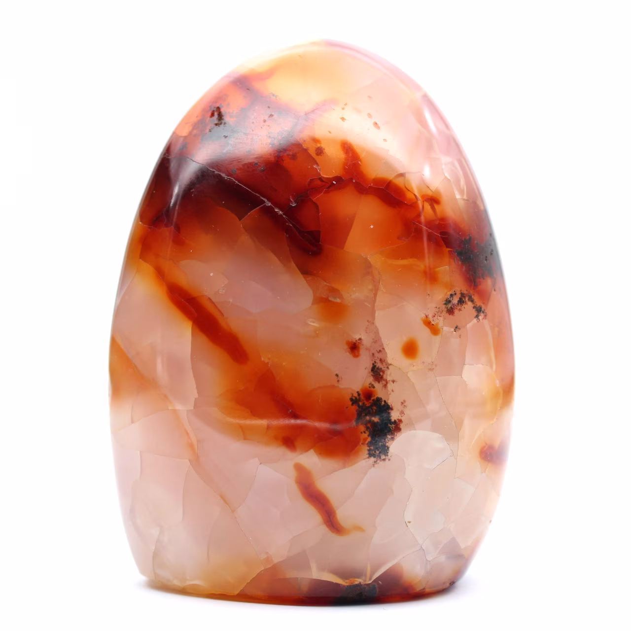 Poliertes Karneol-Ornament, mittelgroß – Naturstein aus Madagaskar zur Dekoration