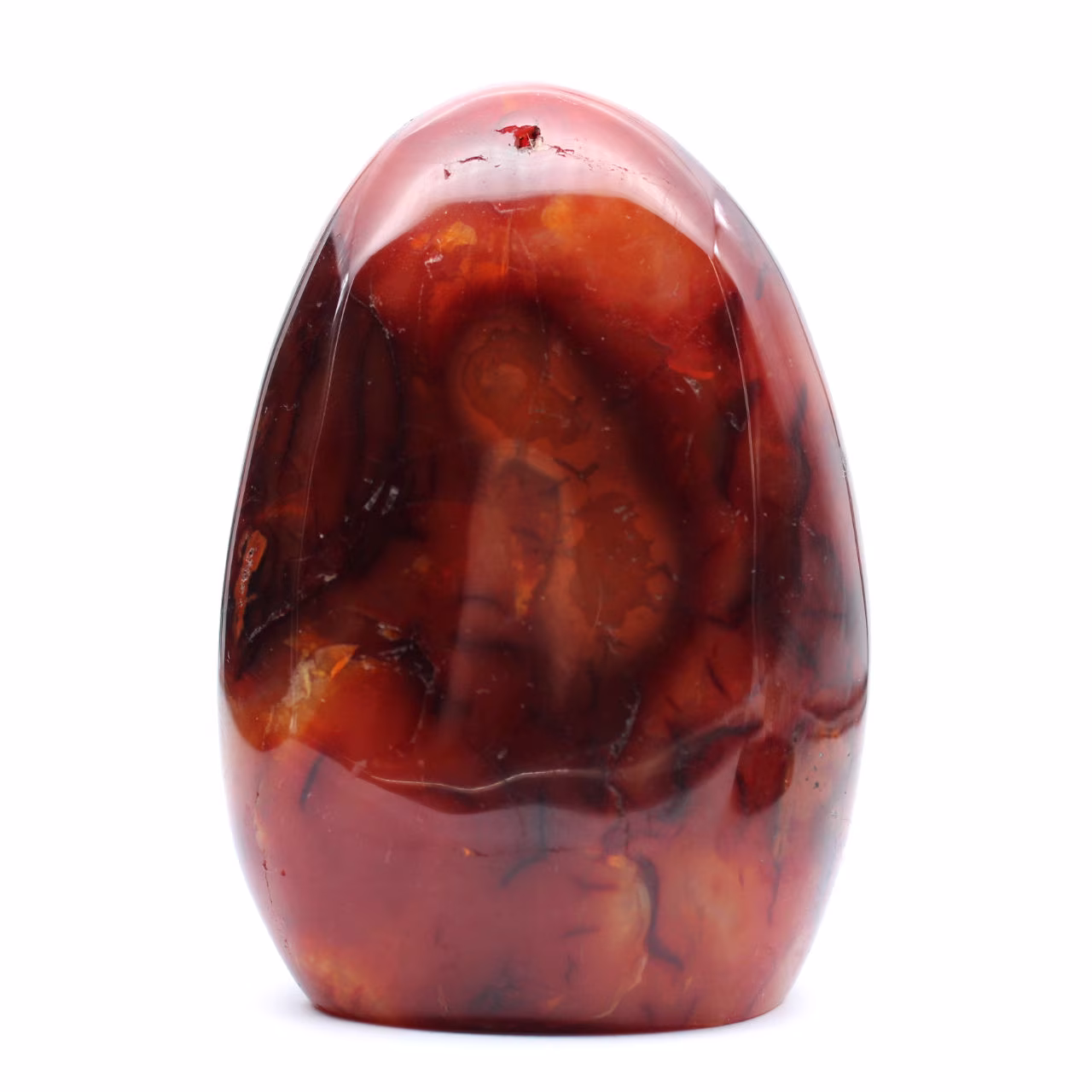 Poliertes orange-rotes Karneol-Ornament aus Madagaskar - Echtes Sammlerstück