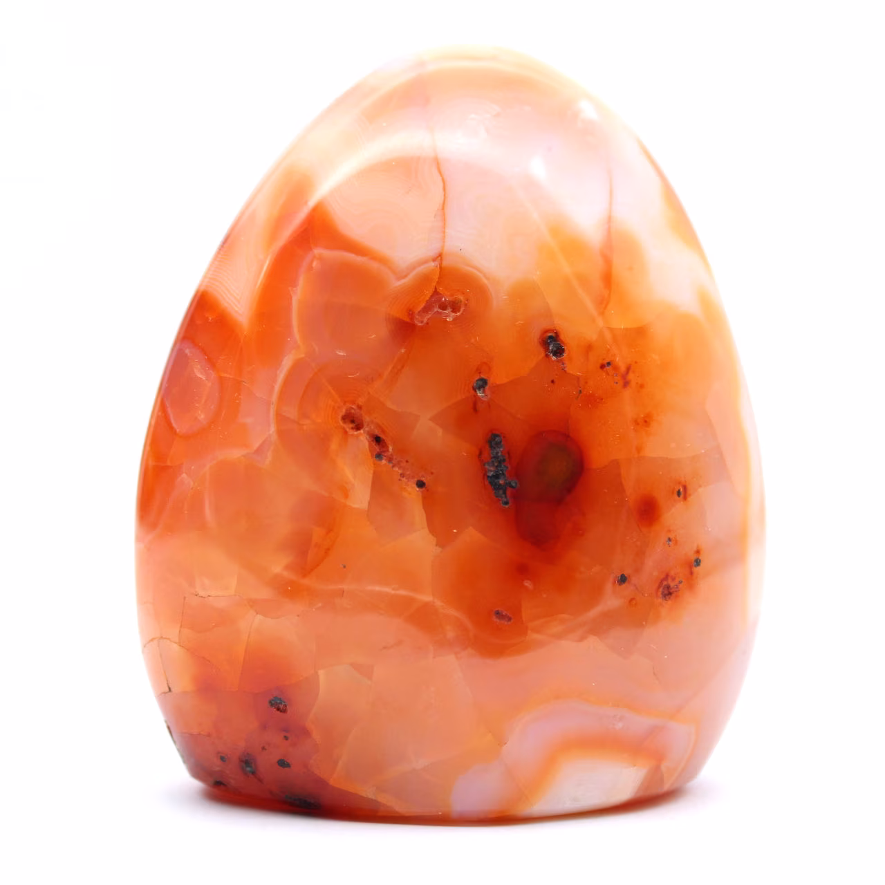 Poliertes Karneol-Dekoornament – Naturstein aus Madagaskar (450 g)