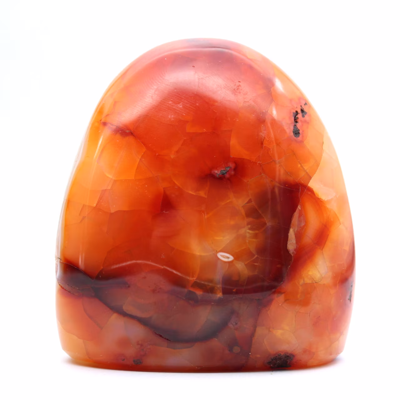 Kleines poliertes Karneol-Ornament aus Madagaskar – natürlicher Sammlerstein (490 g)