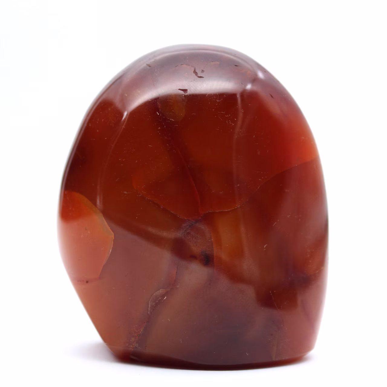 Poliertes Karneol-Kompaktornament – authentisches Mineral aus Madagaskar (370 g)