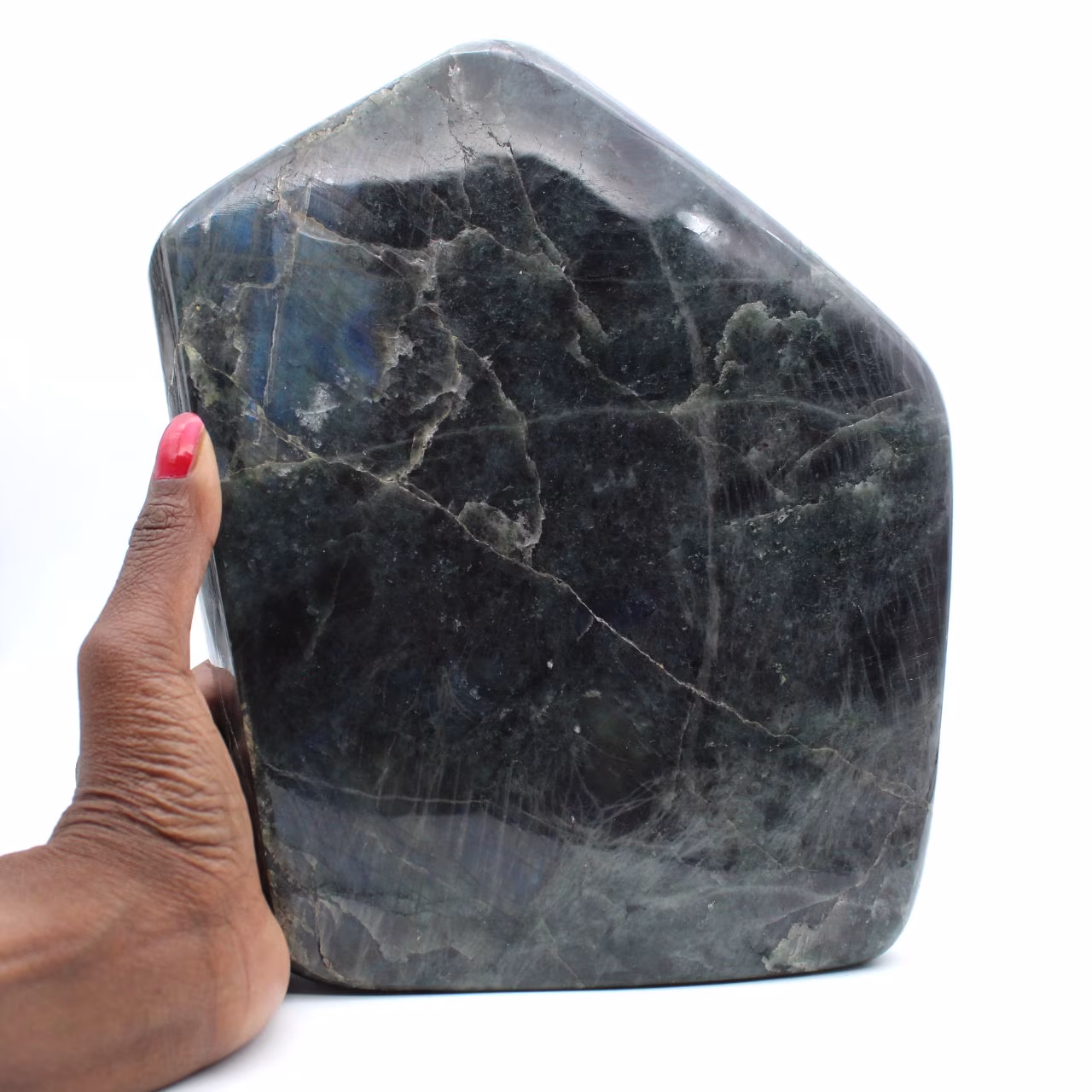 Polierter Labradorit, XXL Mineralschmuck, Sammlerstück, Madagaskar