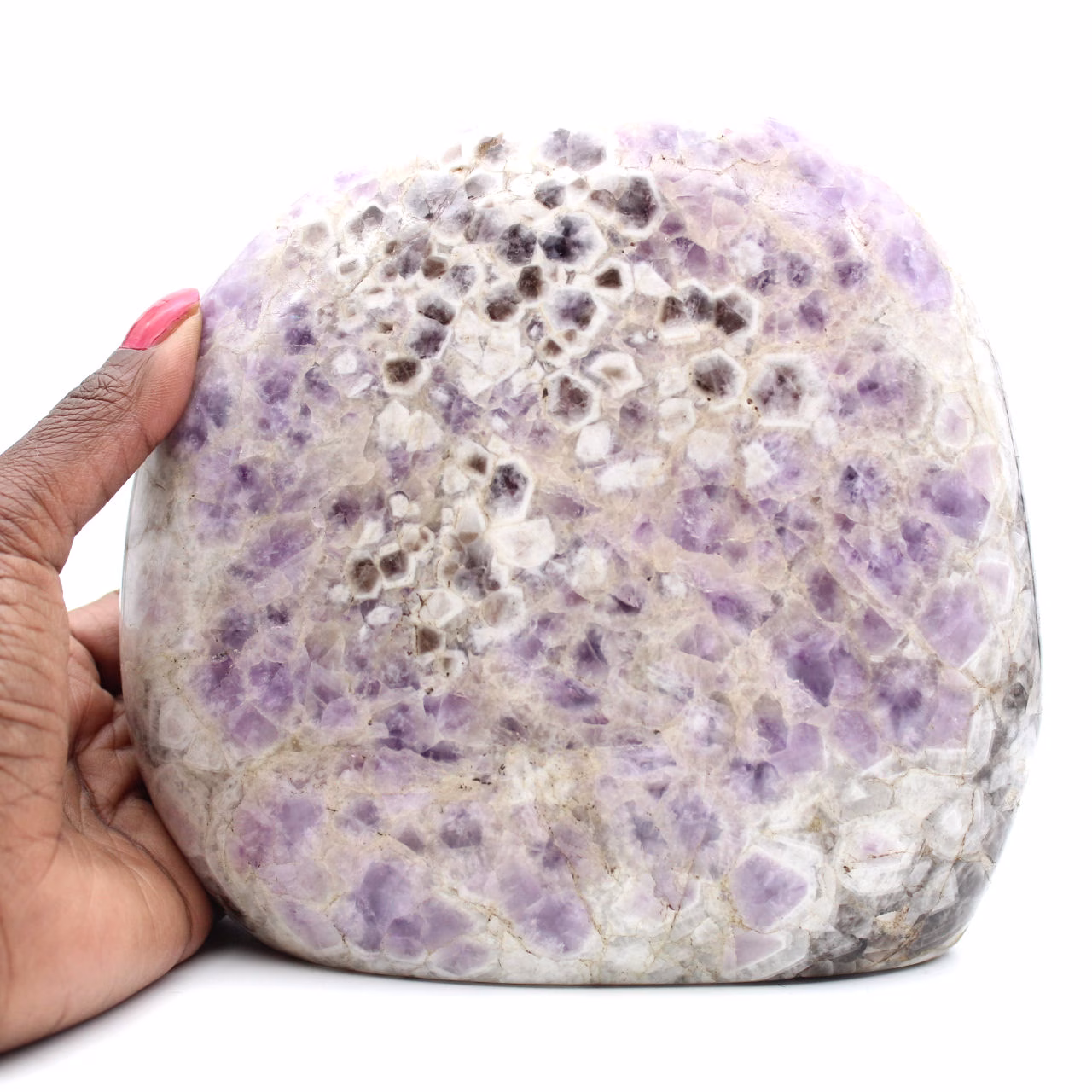Polierter Amethyst, dekorativer Naturstein, großes Exemplar, Madagaskar