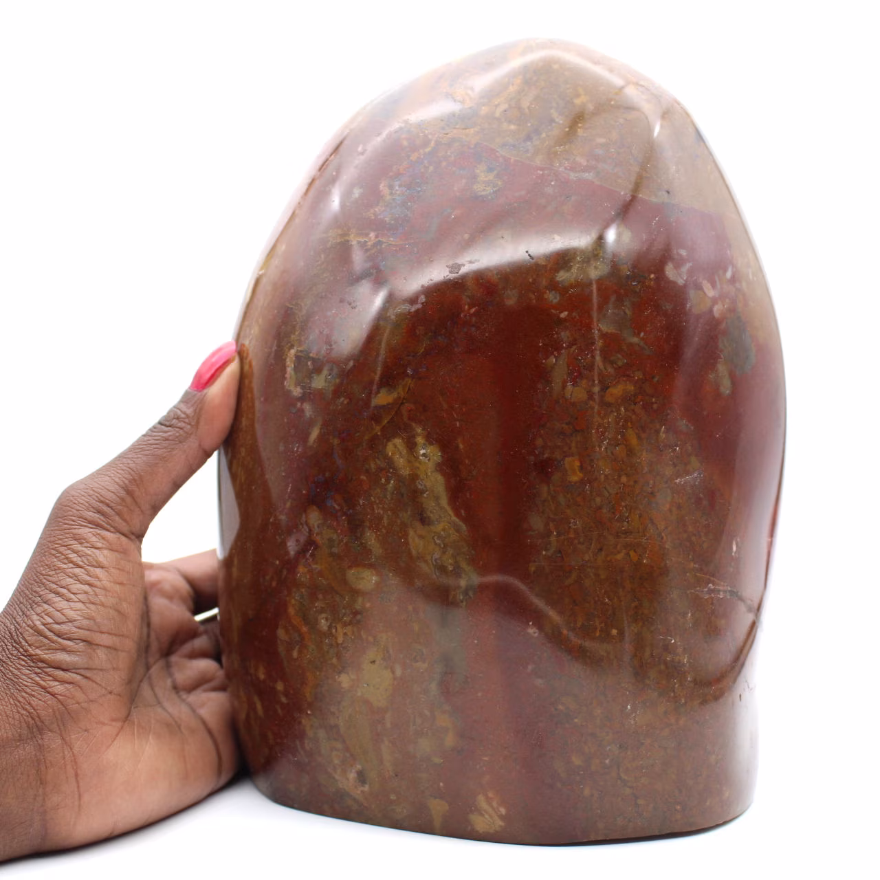 Poliertes rotes Jaspis-Ornament, Sammler-Mineralexemplar, Madagaskar