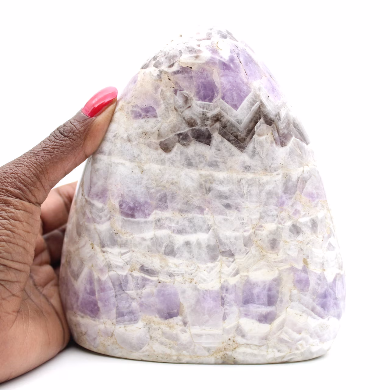 Polierter Amethyst, große Größe, Madagaskar, Sammlersteinornament