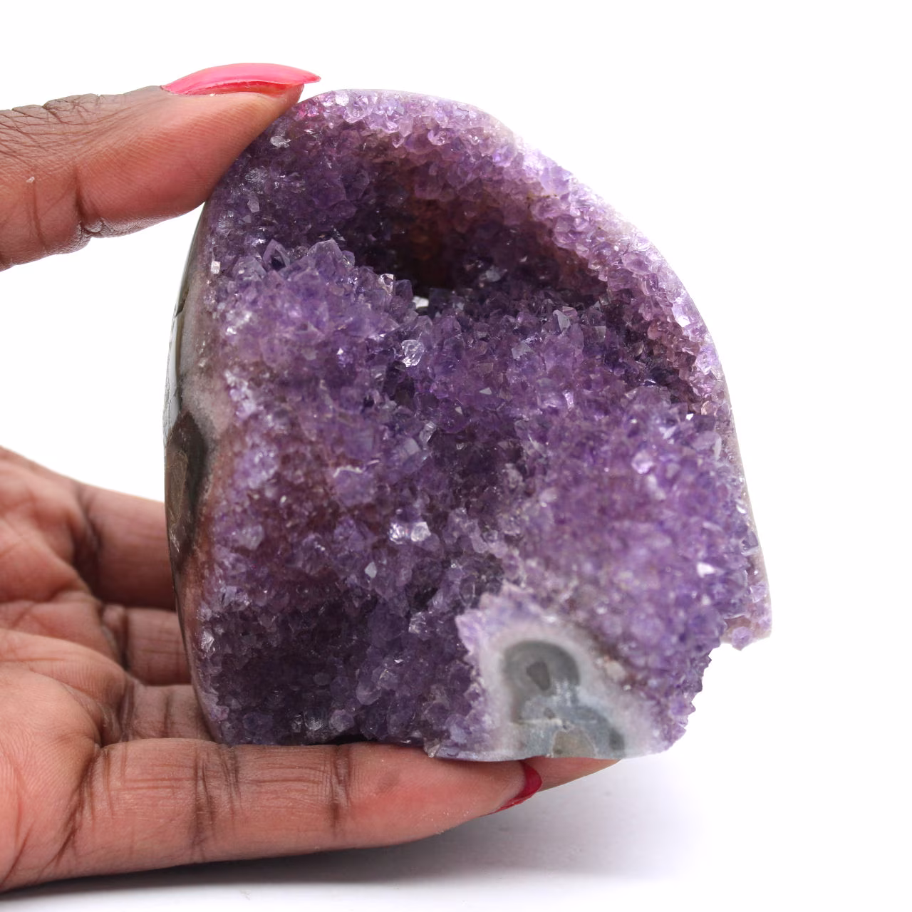 Amethyst-Druse aus Brasilien: Kleines, hochwertiges Exemplar
