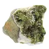 Grüne Epidotkristalle auf Matrix aus Marokko - 4