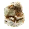 Rohfluorit aus Marokko: Großer grüner Kristall auf Wirtsgestein - 1