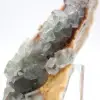 Grünes Fluoritgestein: Großer Kristall auf seiner Matrix - 6
