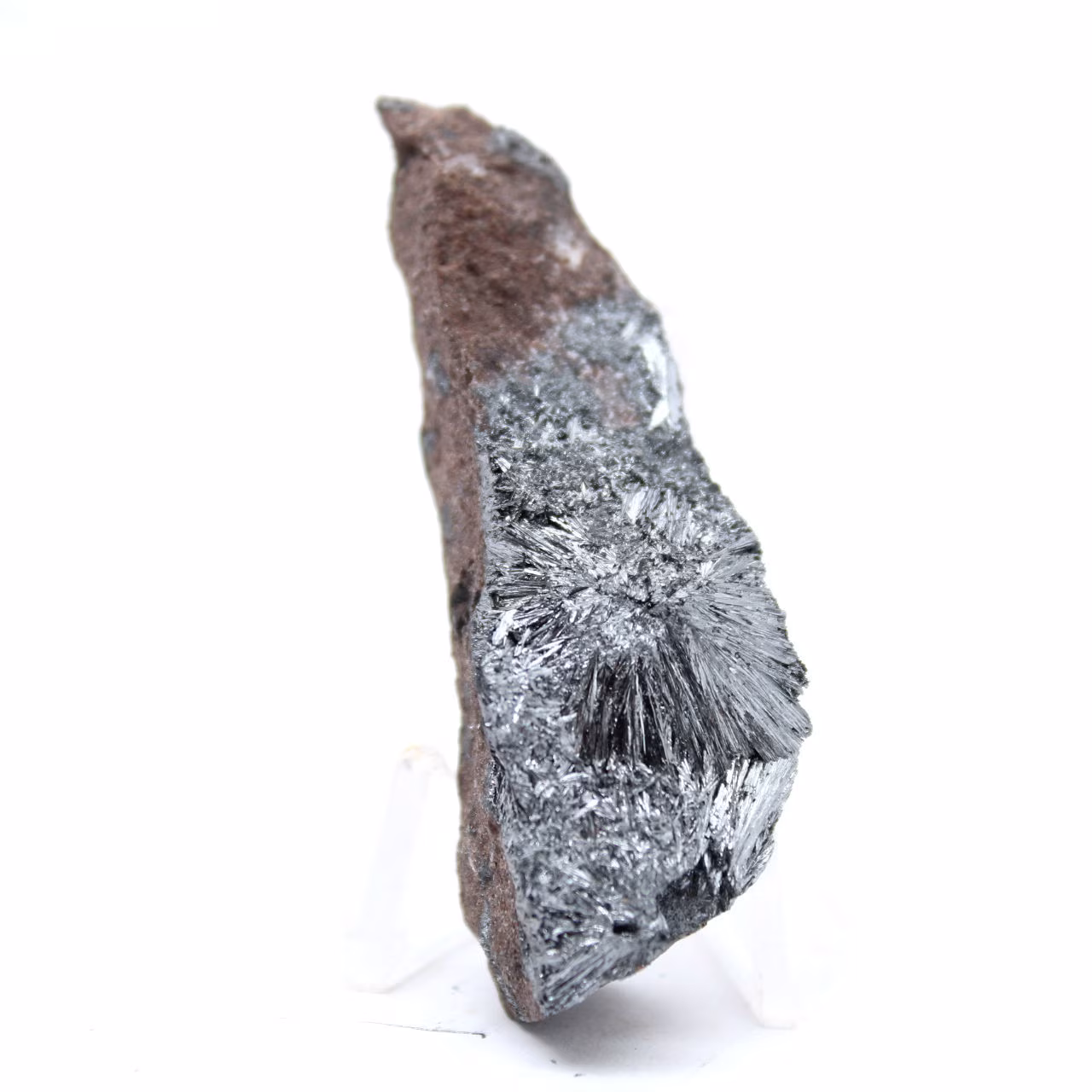 Pyrolusit, ein Miniaturmineralgestein aus Marokko