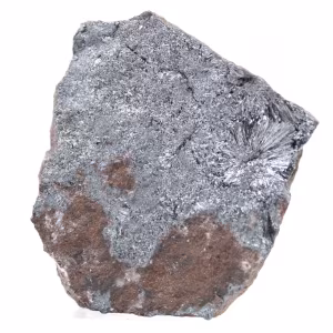 Kristalliner Pyrolusit auf Matrix, Mineral aus Marokko
