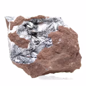 Pyrolusit, mineralogisches Exemplar mit Matrix