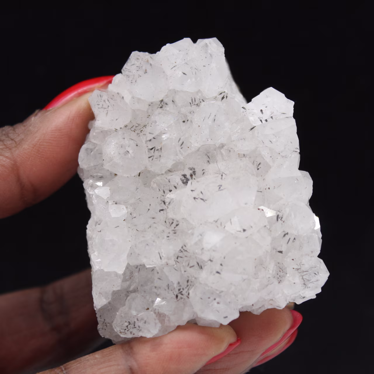Kleiner Quarz mit Goethit-Einschluss, Naturstein 170 g